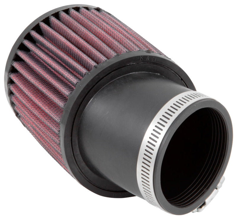 K&N Filter Universal Rubber Round Straight Filter 20 Deg Angled 2-7/16in Flange 3-3/4in OD 4in H K&N Engineering Air Filters - Universal Fit  AXOPROS