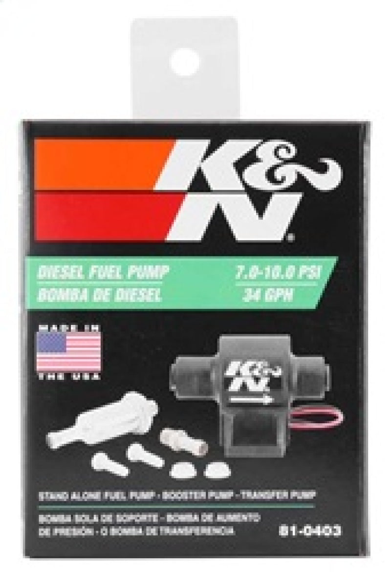 K&N Performance Electric Fuel Pump 9-11.5 PSI Diesel K&N Engineering Fuel Pumps AXOPROS