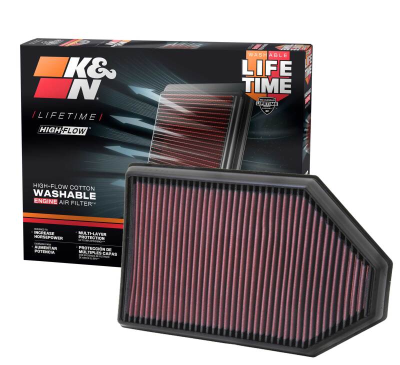K&N Replacement Air Filter for 11 Chrysler 300/300C / Challenger 3.6L/5.7L/6.4L / Charger 3.6L/5.7L K&N Engineering Air Filters - Drop In AXOPROS