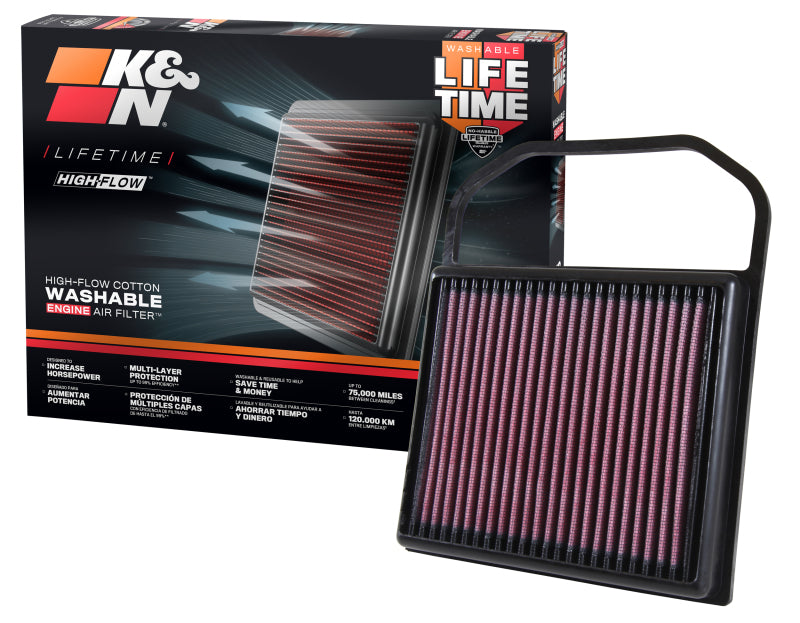 K&N Replacement Air Filter for 15-16 Mercedes Benz C400 3.0L / E320 / GL450 / ML400 (2 Required) K&N Engineering Air Filters - Drop In AXOPROS
