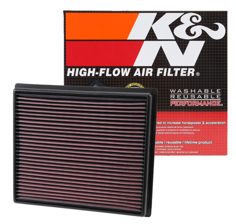 K&N Replacement Panel Air Filter for Toyota 2014 Tundra 4.6L/5.7L/ 2014 Sequoia 5.7L V8 K&N Engineering Air Filters - Drop In AXOPROS
