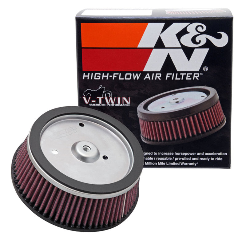 K&N Round Tapered 6.25in Base OD x 5.5in Top OD x 2.125in H Replacement Filter for Harley Davidson K&N Engineering Air Filters - Direct Fit AXOPROS