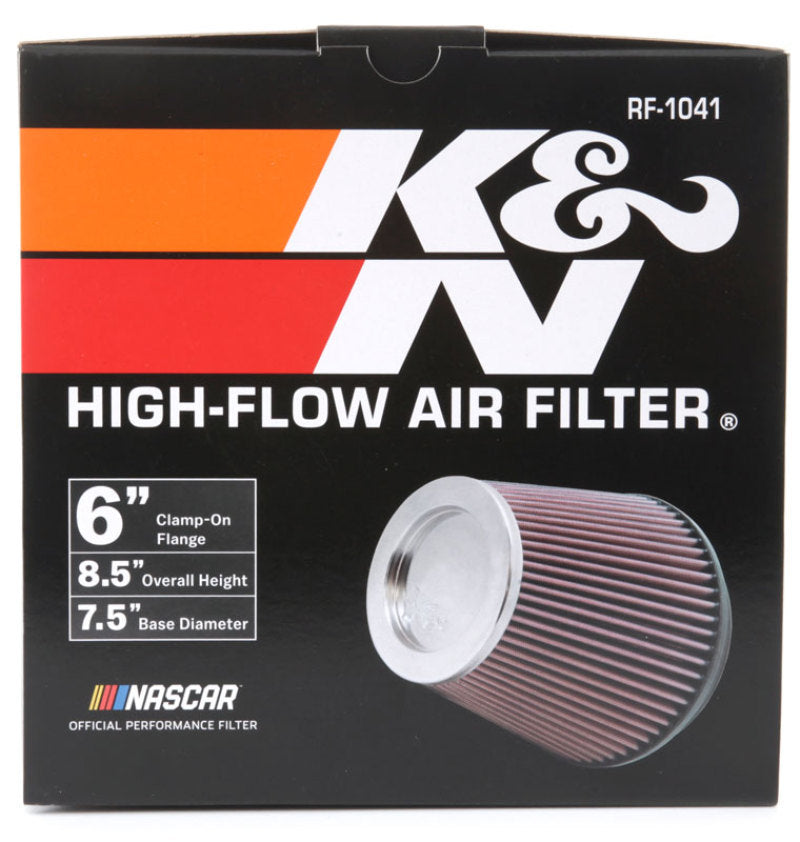 K&N Round Tapered Universal Air Filter 6 inch Flange 7 1/2 inch Base 5 inch Top 7 1/2 inch Height K&N Engineering Air Filters - Universal Fit  AXOPROS
