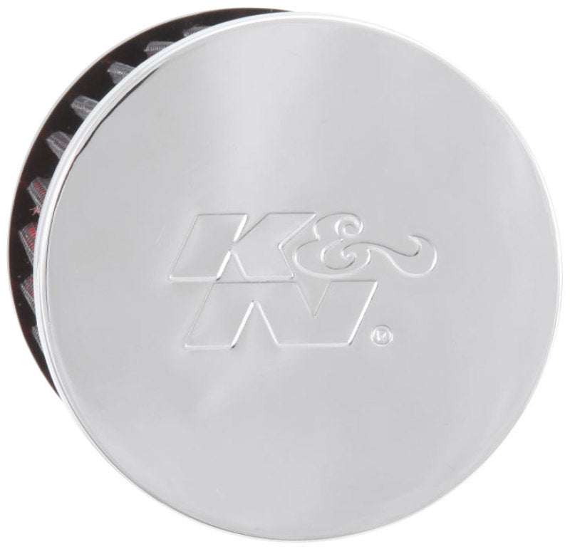 K&N Rubber Base Chrome Top Push-In Crankcase Vent Filter 3in OD x 2-1/2in H. K&N Engineering Air Filters - Universal Fit  AXOPROS