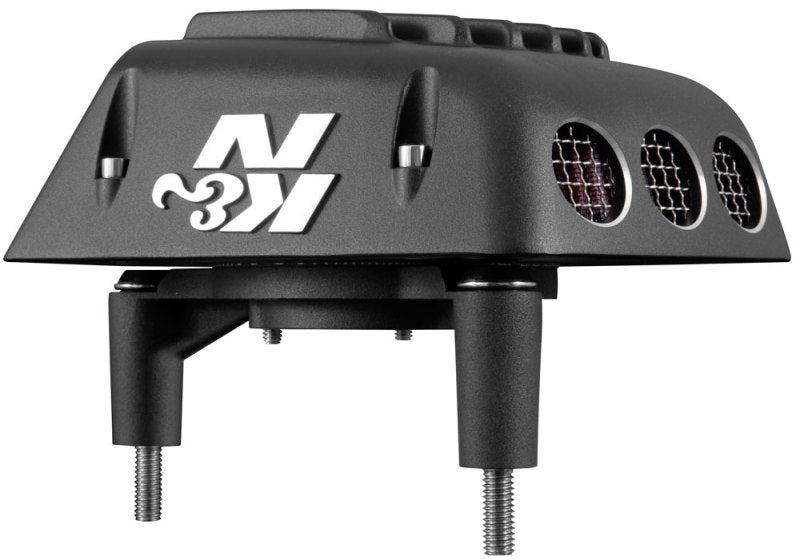 K&N Street Metal Intake System for 01-16 Harley Davidson Softail/Dyna - Shaker Black K&N Engineering Cold Air Intakes AXOPROS