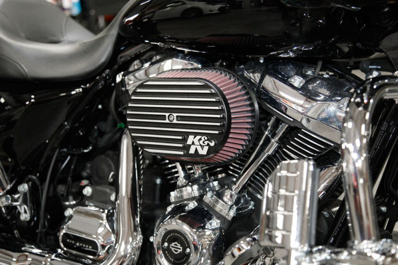 K&N Street Metal Intake System for 02-06 Harley Davidson Road King F/I 88cl Side Draft Dyna/Softail K&N Engineering Cold Air Intakes AXOPROS