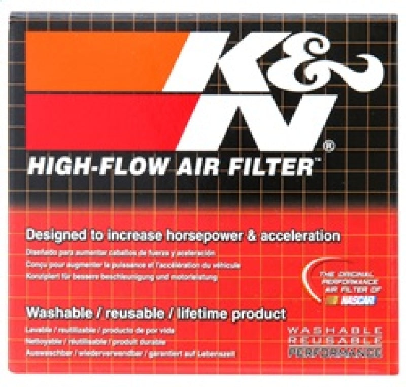 K&N Universal Air Filter - 2-7/16in Flange x 3-1/2in OD x 4in Height K&N Engineering Air Filters - Universal Fit AXOPROS