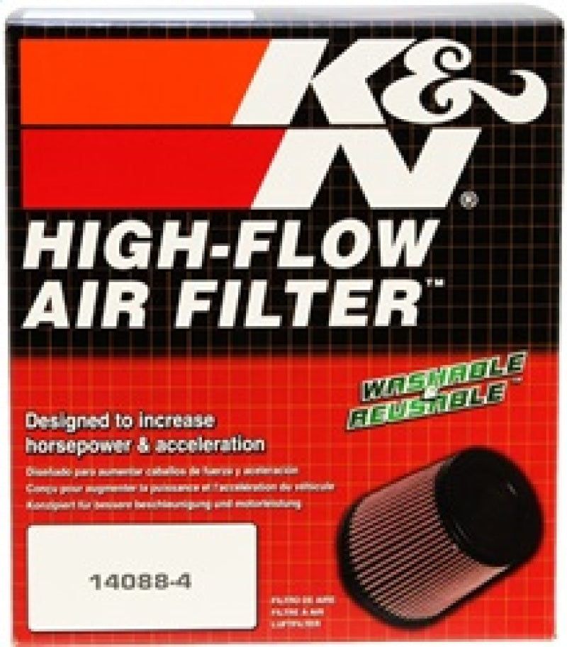 K&N Universal Air Filter 4in Flange / 5-3/8in Base / 4-1/2in Top / 6in Height K&N Engineering Air Filters - Universal Fit  AXOPROS