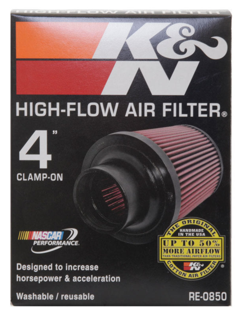 K&N Universal Air Filter (4in. Flange / 6in. Base OD / 4-5/8in. Top OD / 6in. Height) K&N Engineering Air Filters - Universal Fit  AXOPROS