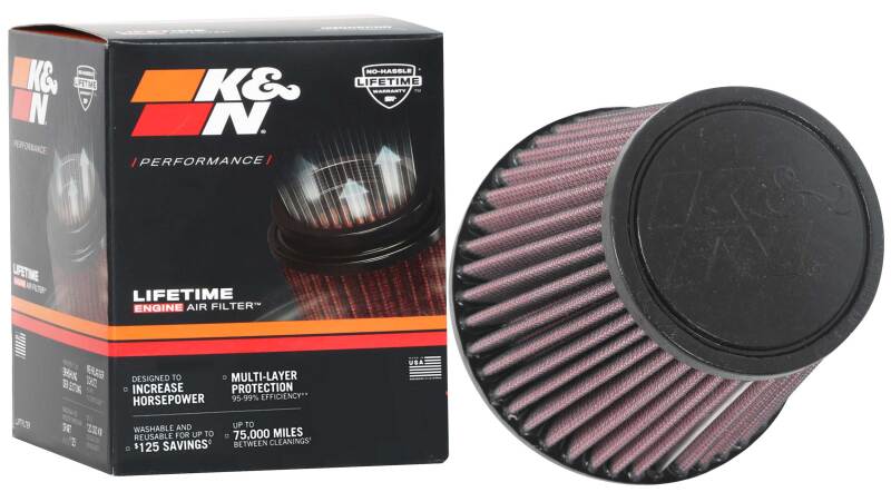 K&N Universal Clamp-On Air Filter 2-3/4in FLG / 5-1/16in B / 3-1/2in T / 4-3/8in H K&N Engineering Air Filters - Universal Fit  AXOPROS