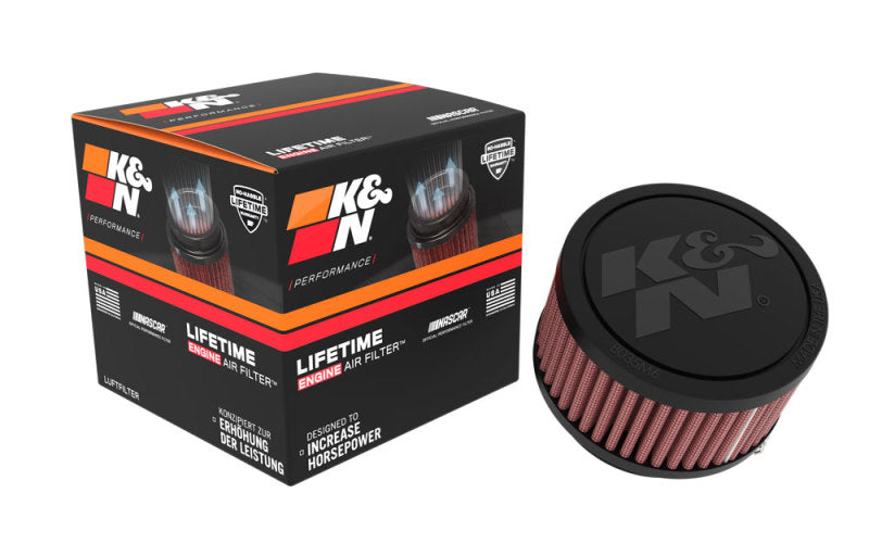 K&N Universal Clamp-On Air Filter 2.25in Flange ID 3.5in OD 2in Height K&N Engineering Air Filters - Universal Fit AXOPROS