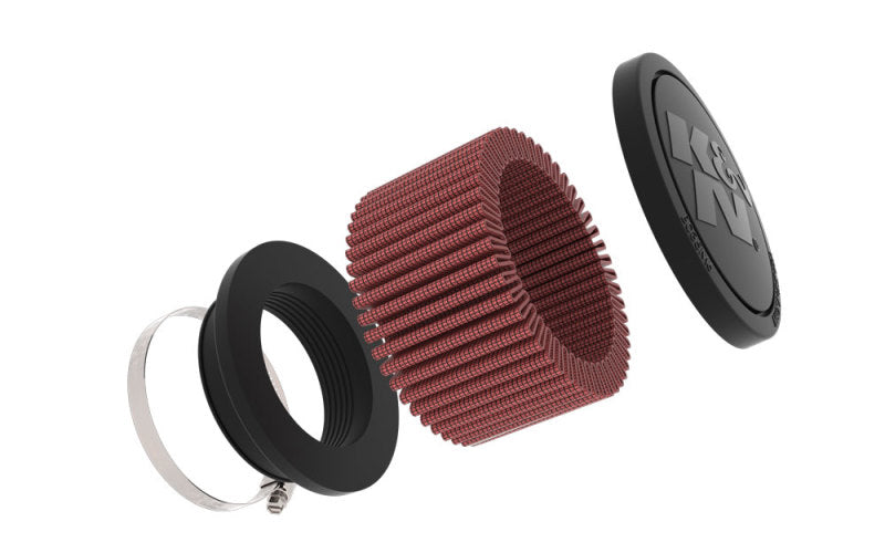K&N Universal Clamp-On Air Filter 2.25in Flange ID 3.5in OD 2in Height K&N Engineering Air Filters - Universal Fit AXOPROS