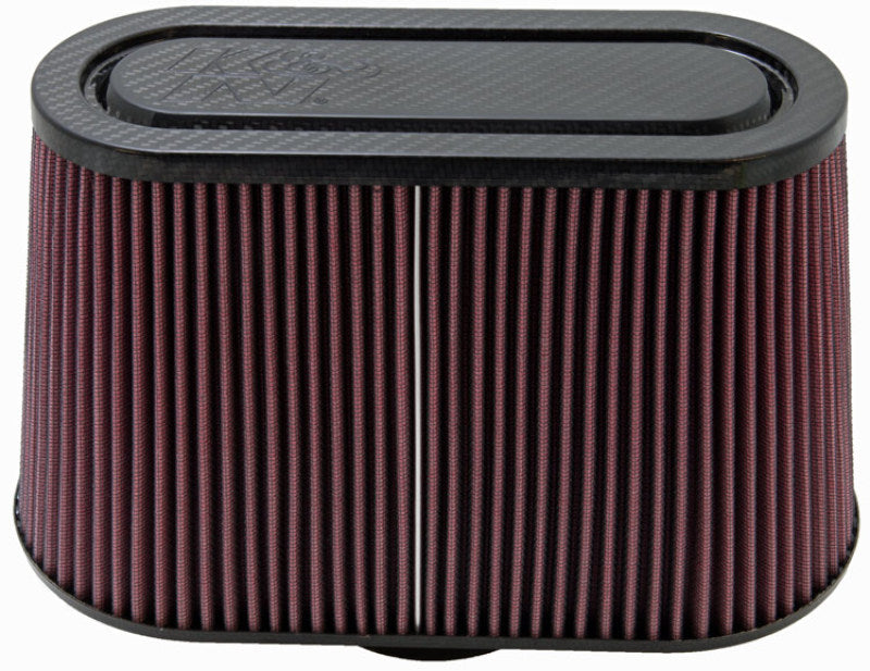 K&N Universal Filter with Carbon Fiber Top & Base-12in Base O/S Length x 6in Base O/S Width x 7in H K&N Engineering Air Filters - Universal Fit  AXOPROS