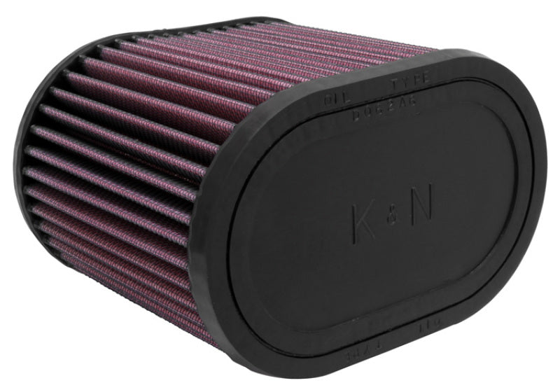K&N Universal Oval Clamp-On Air Filter 2-3/4in Flange 6-1/4in Length 4in Width 5in Height K&N Engineering Air Filters - Universal Fit  AXOPROS