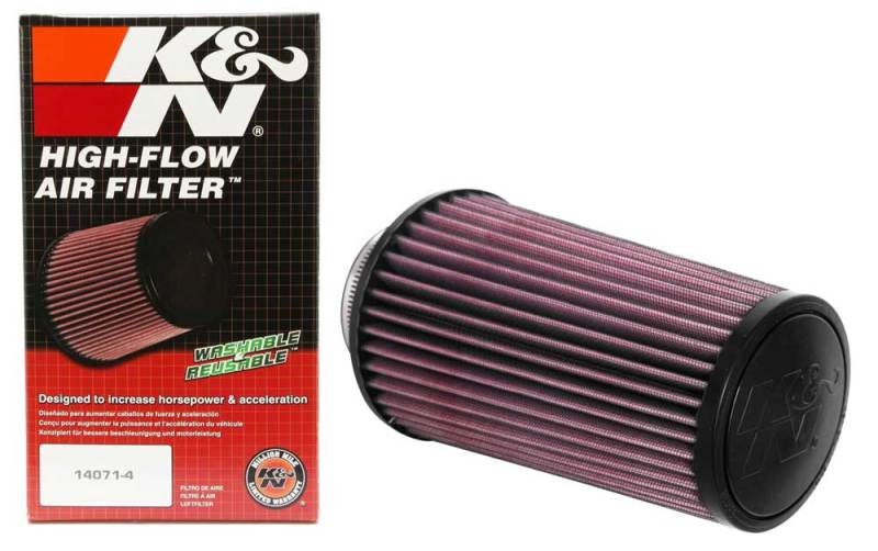 K&N Universal Round Tapered Filter 3 inch FLG / 5 inch Bottom / 4 inch Top / 7 7/8 inch Height K&N Engineering Air Filters - Universal Fit  AXOPROS