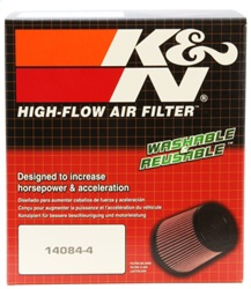 K&N Universal Rubber Filter 4.5in Flange ID / 5.875in Base OD / 5.125in Top OD / 5in Height K&N Engineering Air Filters - Universal Fit  AXOPROS
