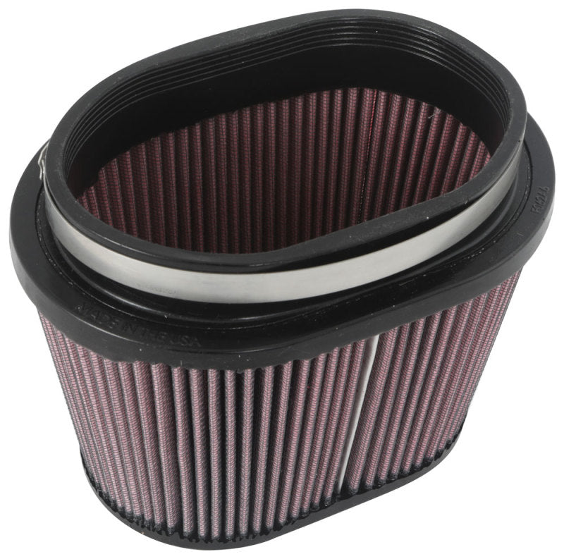 K&N Universal Rubber Filter 6.25in x 4in Oval FLG / 7.375in x 5.5in Base / 6.25in x 4in Top / 5in H K&N Engineering Air Filters - Universal Fit AXOPROS