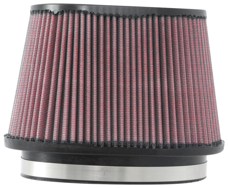 K&N Universal Rubber Filter 6.25in x 4in Oval FLG / 7.375in x 5.5in Base / 6.25in x 4in Top / 5in H K&N Engineering Air Filters - Universal Fit AXOPROS