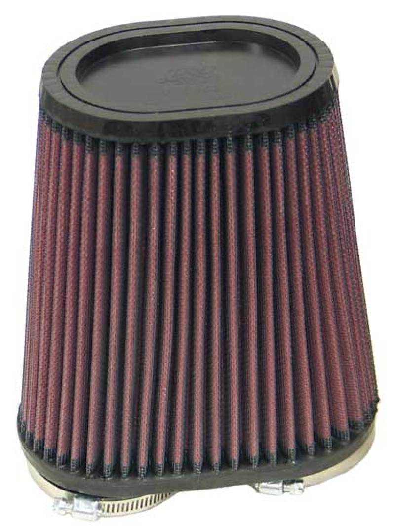 K&N Universal Rubber Filter Dual Flange Oval Tprd 3.75in Base O/S W x 3.438in Top O/S W x 6.75in H K&N Engineering Air Filters - Universal Fit  AXOPROS