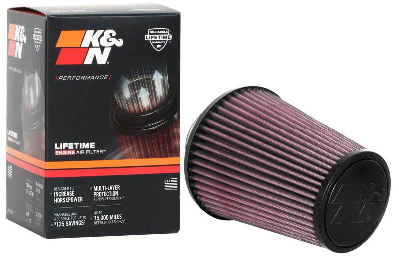 K&N Universal Tapered Filter 3in Flange ID x 6in Base OD x 4in Top OD x 6.75in Height K&N Engineering Air Filters - Universal Fit  AXOPROS