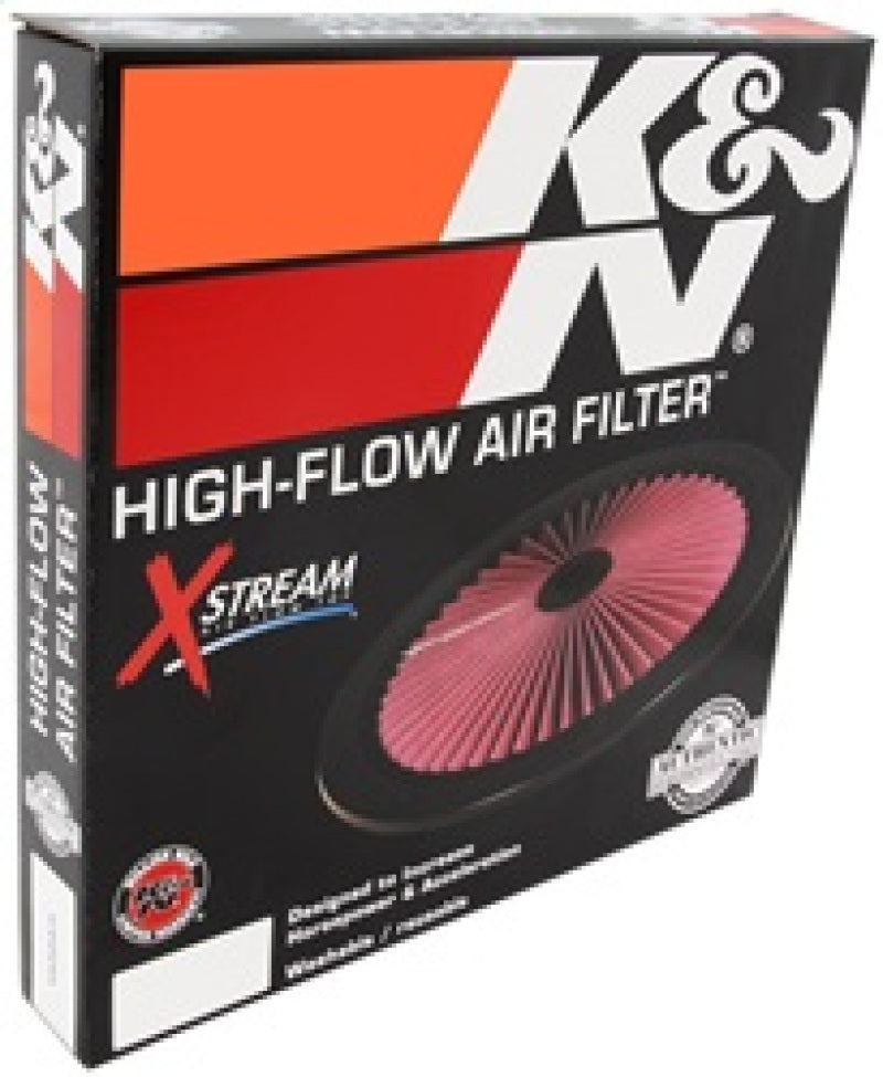 K&N X-Stream Top Filter X-Stream 14 inch OD Chrome K&N Engineering Air Filters - Universal Fit  AXOPROS