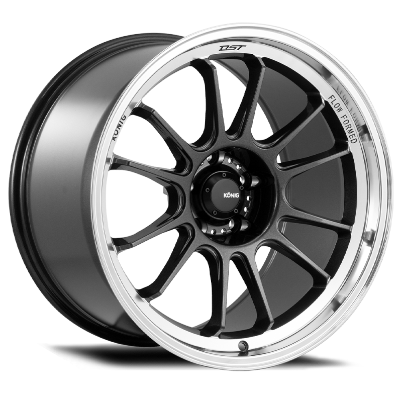 Konig Hypergram 15x7.5 4x100 ET35 Metallic Carbon w/ Machined Lip Konig Wheels - Cast AXOPROS