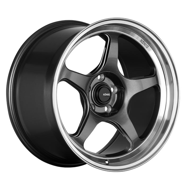 Konig Hyperspec 18x9A 5x112 ET42 Anthracite Metallic Wheel w/ Mirror Machined Lip (Knurled Bead) - AXOPROS