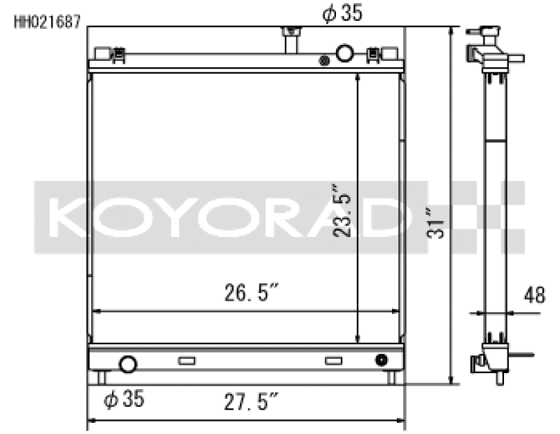 Koyo 04-13 Nissan Titan/Armade/QX56 5.6L V8 (Req. Trans Cooler) Radiator Koyo Radiators AXOPROS
