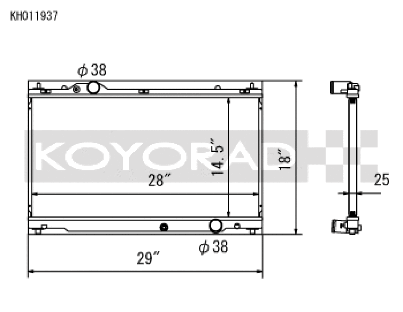 Koyo 06-13 Lexus IS250/IS350 2.5L/3.5L (6MT/AT) Radiator Koyo Radiators AXOPROS