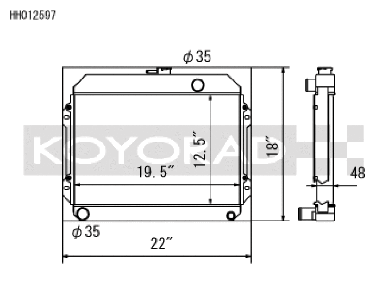 Koyo 70-74 Toyota Celica 1.6/2.0L I4 (MT) Radiator Koyo Radiators AXOPROS