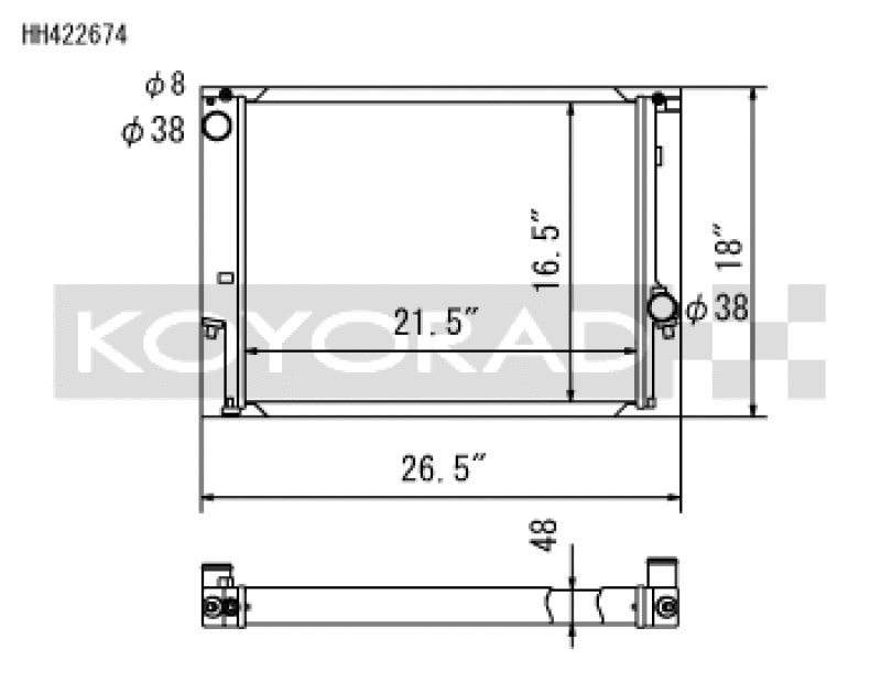Koyo 88-99 BMW 3-Series inc. E36 M3 (MT / 6 Cyl. ONLY) Radiator Koyo Radiators AXOPROS