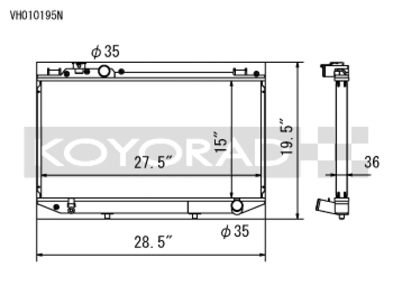 Koyo 89-92 Toyota Cressida 3.0L I6 Manual Only Koyo Radiators AXOPROS