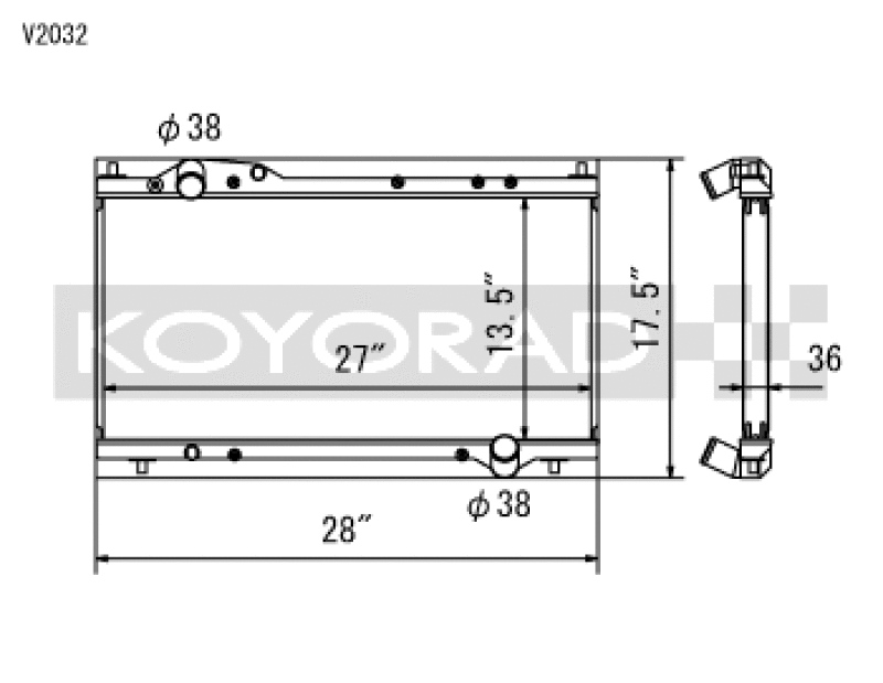 Koyo 91-05 Acura NSX 3.0/3.2L (MT) Radiator Koyo Radiators AXOPROS