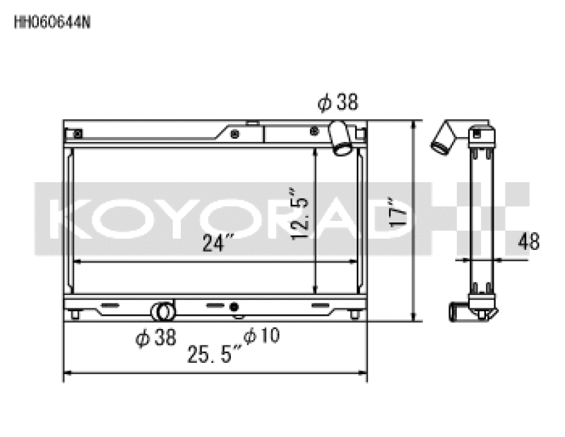 Koyo 93-95 Mazda RX-7 1.3L Turbo N-FLO (Dual Pass) Radiator Koyo Radiators AXOPROS