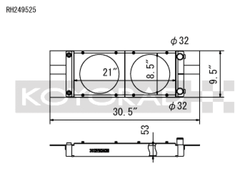 Koyo Honda Universal Pocket Radiator Koyo Radiators AXOPROS