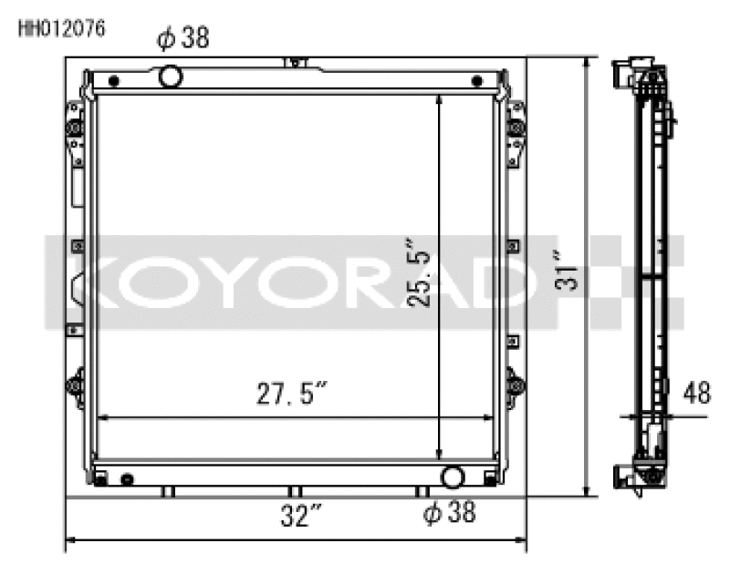Koyo Toyota 10-13 Tundra 4.6L/07-13 Tundra 5.7L V8 (AT) Racing Radiator *Requires SK-C13* Koyo Radiators AXOPROS