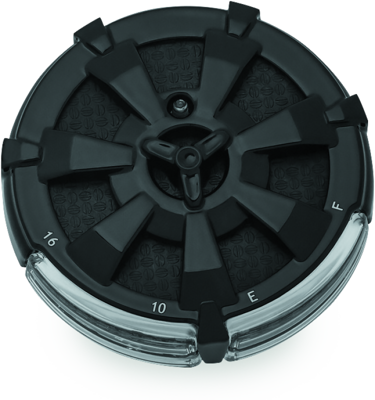 Kuryakyn Alley Cat Fuel & Battery Gauge Gloss Black Kuryakyn Gauges AXOPROS