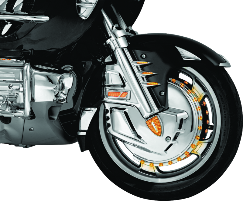 Kuryakyn Brake Rotor Cover Honda 01-17 GL1800 Chrome Kuryakyn Brake Hardware  AXOPROS