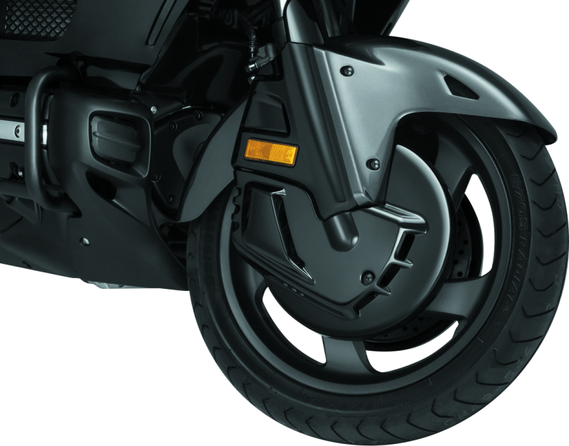 Kuryakyn Brake Rotor Cover Honda 01-17 GL1800 Gloss Black Kuryakyn Brake Hardware  AXOPROS