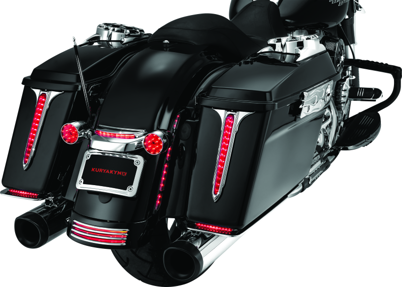 Kuryakyn Curved License Plate Mount Chrome Kuryakyn License Plate Relocation AXOPROS