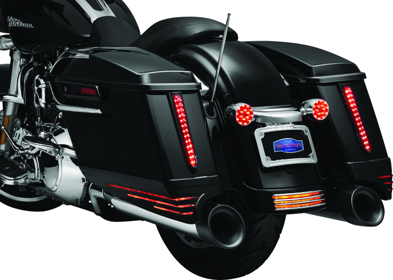 Kuryakyn Curved License Plate Mount Chrome Kuryakyn License Plate Relocation AXOPROS