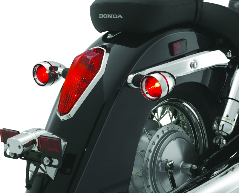 Kuryakyn Deep Dish Bezels With Red Lenses Kuryakyn Light Accessories and Wiring AXOPROS