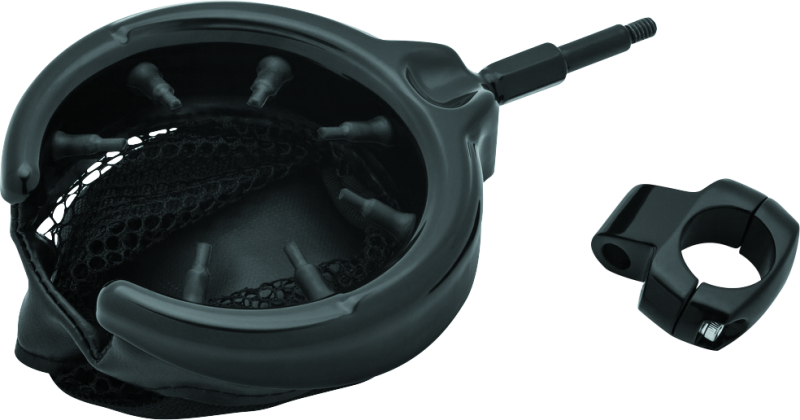 Kuryakyn Drink Holder With Basket 1inch Mount Gloss Black Kuryakyn Cup Holders AXOPROS