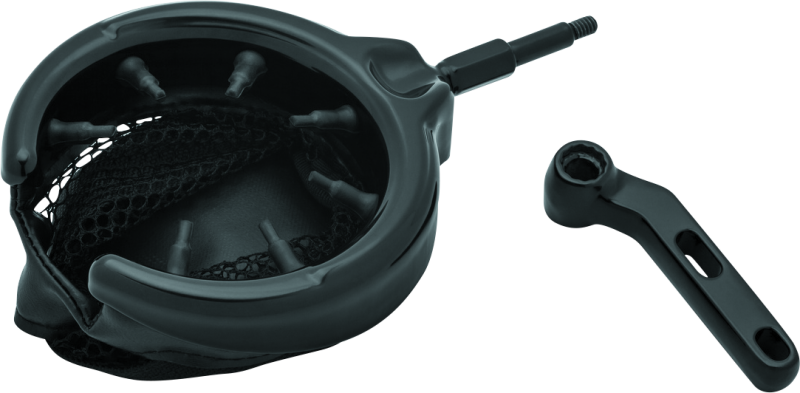 Kuryakyn Drink Holder With Basket Perch Mount Gloss Black Kuryakyn Cup Holders AXOPROS