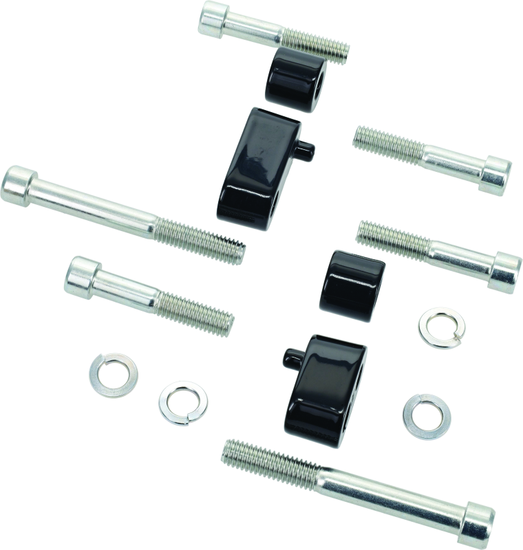 Kuryakyn Driver Floorboard Spacers 09-Up Touring Models Gloss Black Kuryakyn Footpegs AXOPROS