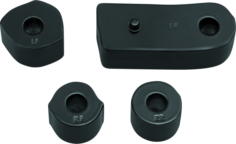 Kuryakyn Driver Floorboard Spacers 18-Up Softail Models Gloss Black Kuryakyn Footpegs AXOPROS