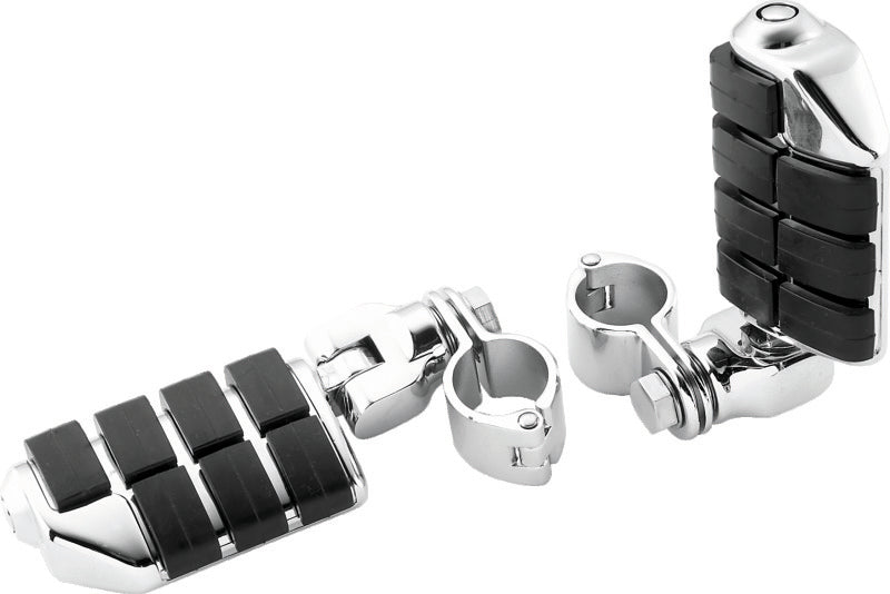 Kuryakyn Dually ISO Pegs With 1-1/4inch Clamp Chrome (Pair) Kuryakyn Footpegs AXOPROS