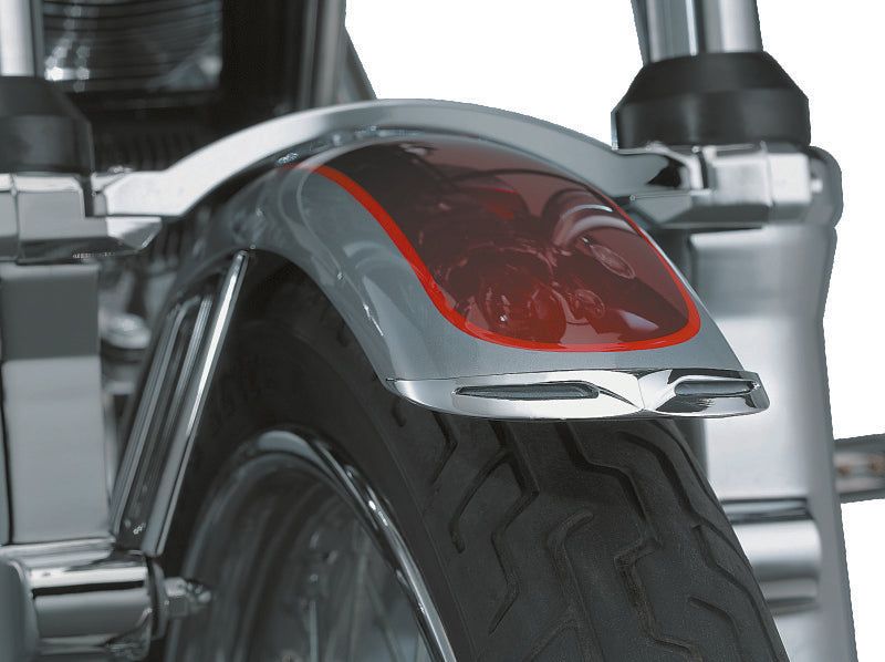 Kuryakyn Fender Tip Front Leading Edge Most Narrow FXST XL Dyna Models Chrome Kuryakyn Exterior Trim AXOPROS