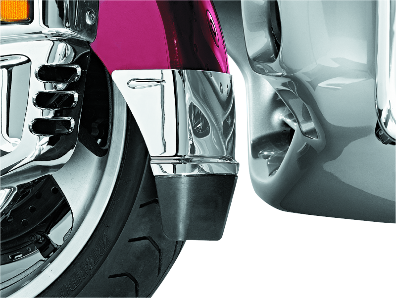 Kuryakyn Front Fender Extension With Mud Flap 01-17 Honda GL1800 Chrome Kuryakyn Exterior Trim AXOPROS