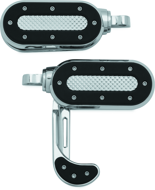 Kuryakyn Heavy Industry Switchblade With Adapter Chrome Kuryakyn Footpegs AXOPROS